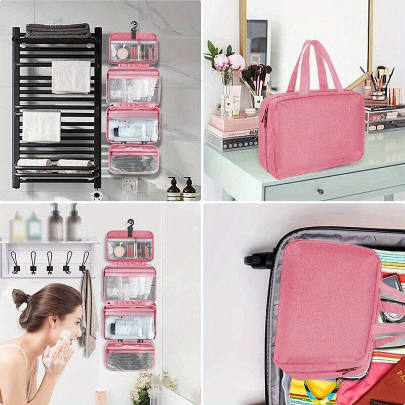 Large-Capacity Travel Toiletry Bag, 1 Count Cosmetic Bag, Wet and Dry Separation Multi-Functional Storage Bag Pencil Bat, Makeup Organizer Pouch, Beauty Products, Makeup Products Travel Essentials, Christmas Gift